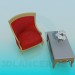 3d model Coffee table with a comfortable armchair - preview