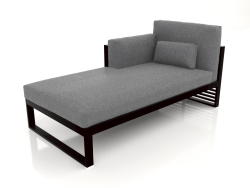 Modular sofa, section 2 left, high back (Black)