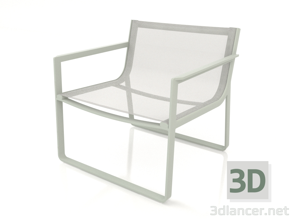 modèle 3D Fauteuil club (Gris ciment) - preview