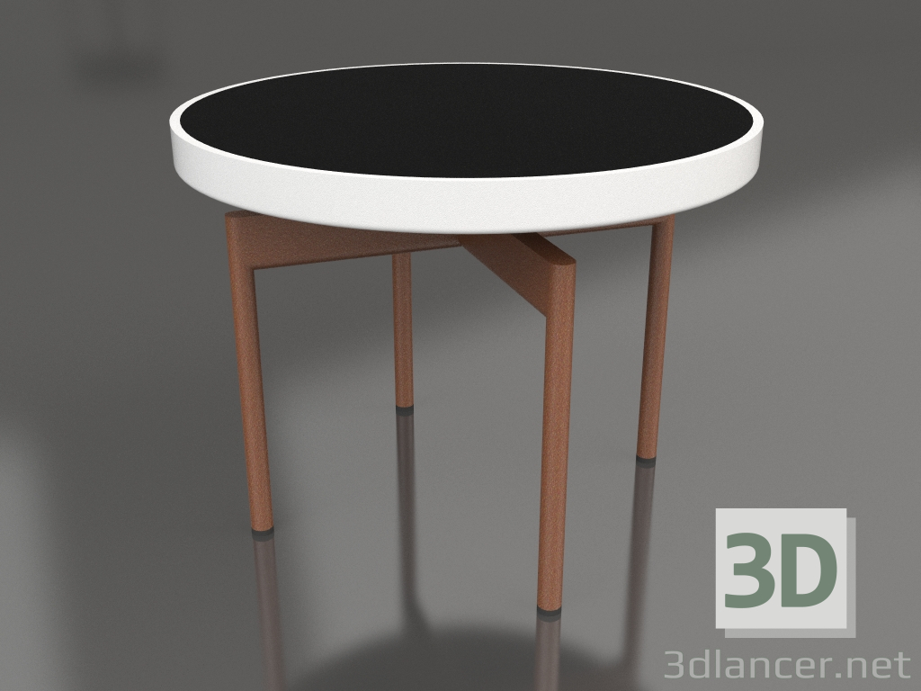 3d model Mesa de centro redonda Ø60 (Blanco, DEKTON Domoos) - vista previa