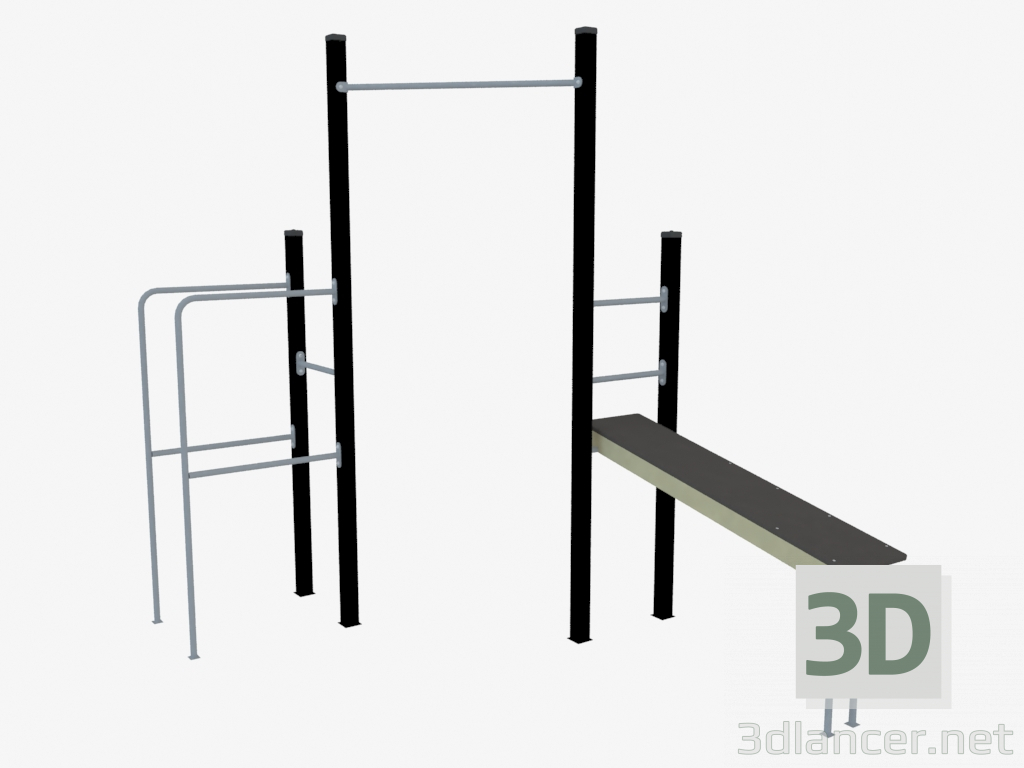 3d model Complejo deportivo (WL0011) - vista previa