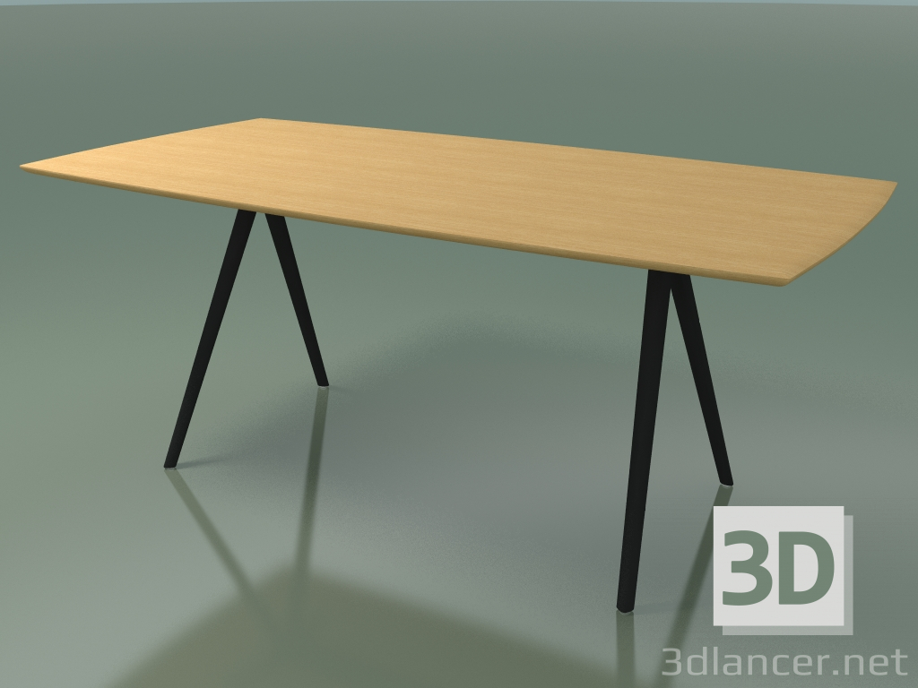 3d модель Стол со столешницей в форме мыла 5419 (H 74 - 90x180 cm, ножки 150 °, veneered L22 natural oak, V44) – превью