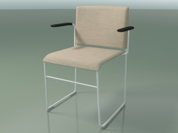 Silla apilable con reposabrazos 6605 (acolchado extraíble, V12)