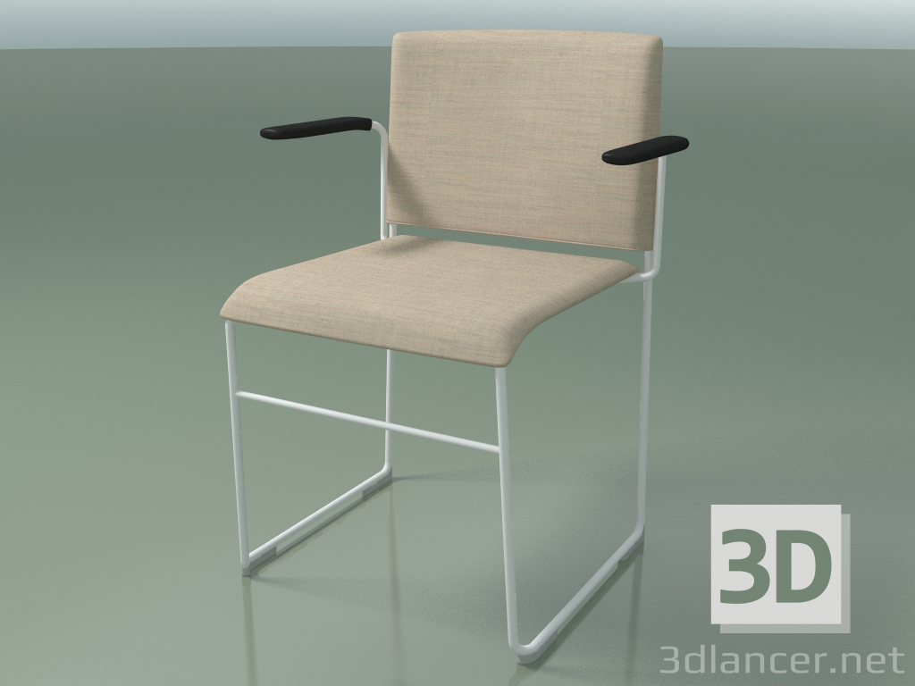 3d model Stackable chair with armrests 6605 (removable upholstery, V12) - preview