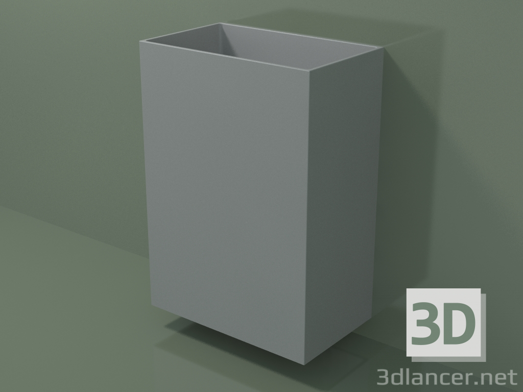 3d model Wall-mounted washbasin (03UN36102, Silver Gray C35, L 60, P 36, H 85 cm) - preview