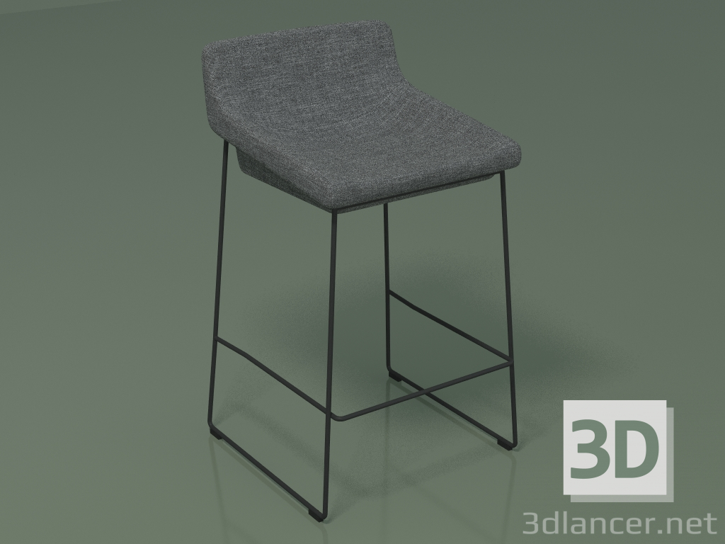 3d model Silla de media barra Comfy (111270, gris) - vista previa