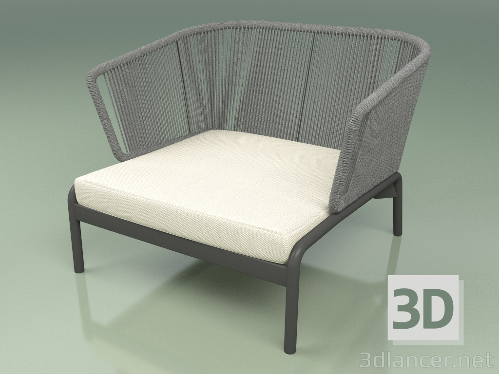 3d model Sofá 001 (Cordón 7mm Gris) - vista previa