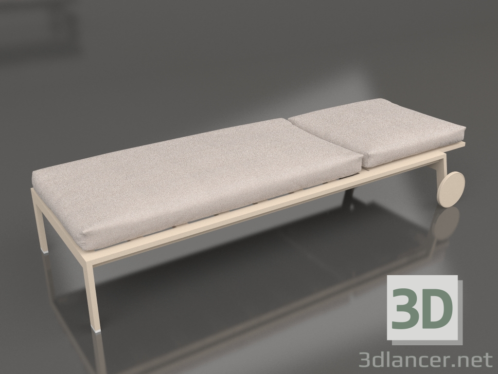 3d model Tumbona con ruedas (Arena) - vista previa