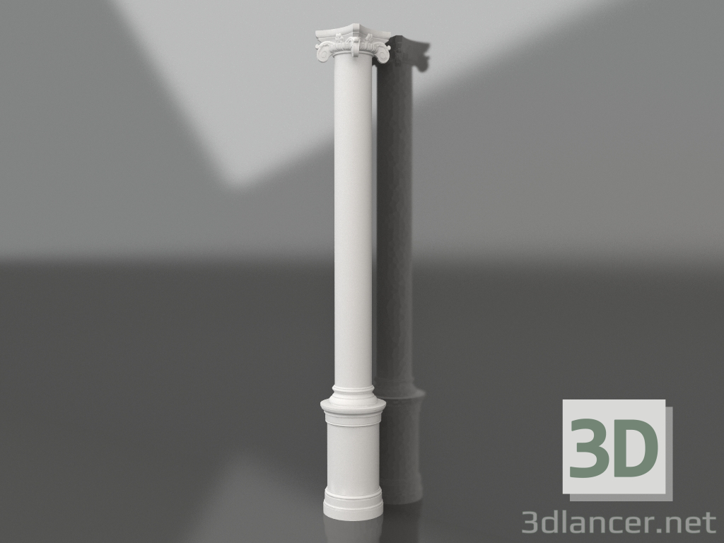 modèle 3D Colonne de plâtre KK 028 (D=250mm, H=3200mm) - preview