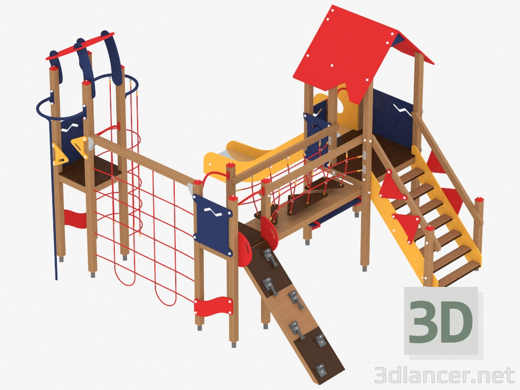 3d model Children's play complex (1302) - preview