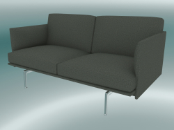 Studio Sofa Outline (Fiord 961, Polished Aluminum)