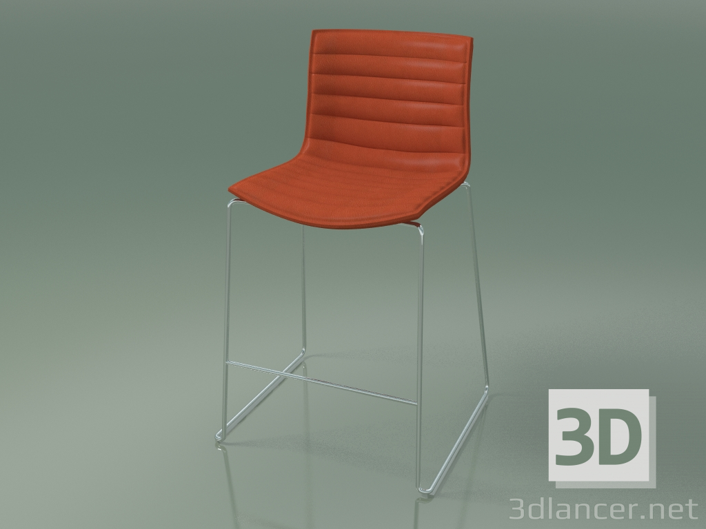 3d model Silla de bar 0320 (en un tobogán, con tapizado extraíble con rayas) - vista previa