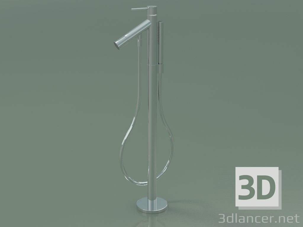 3d model Mezclador monomando de bañera de pie (10456000) - vista previa