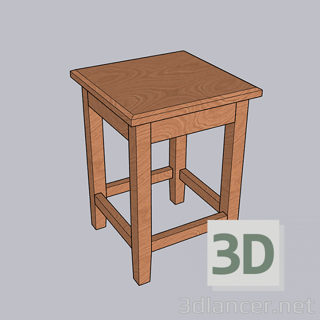 modèle 3D Tabouret - preview