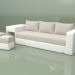 3d model Sofa with poufs Morocco - preview