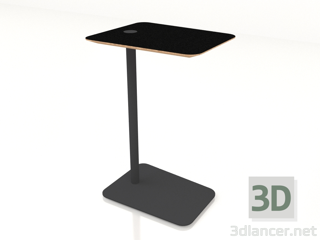 3d model Mesa auxiliar Loop (Negro, Linóleo negro) - vista previa