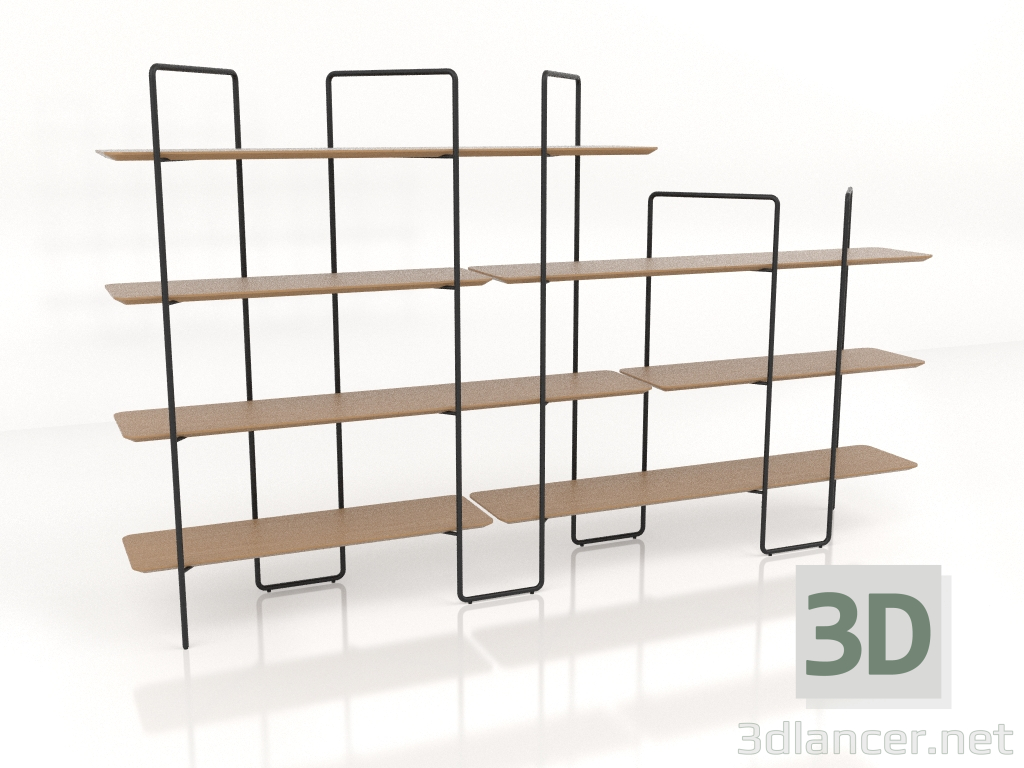 modello 3D Rack modulare (composizione 8 (06+02+U)) - anteprima