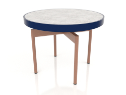 Table basse ronde Ø60 (Bleu nuit, DEKTON Kreta)