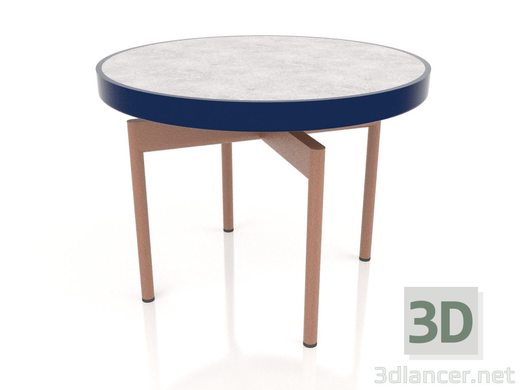 3d модель Стол журнальный круглый Ø60 (Night blue, DEKTON Kreta) – превью