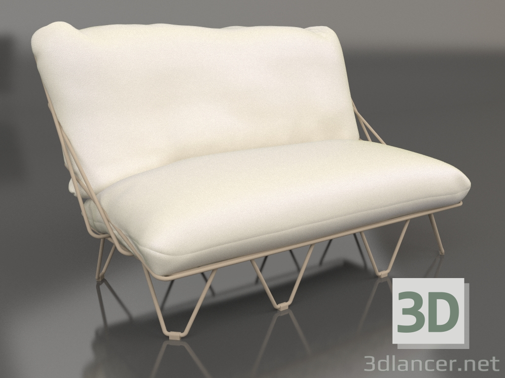 3d model 2-seater sofa (Sand) - preview