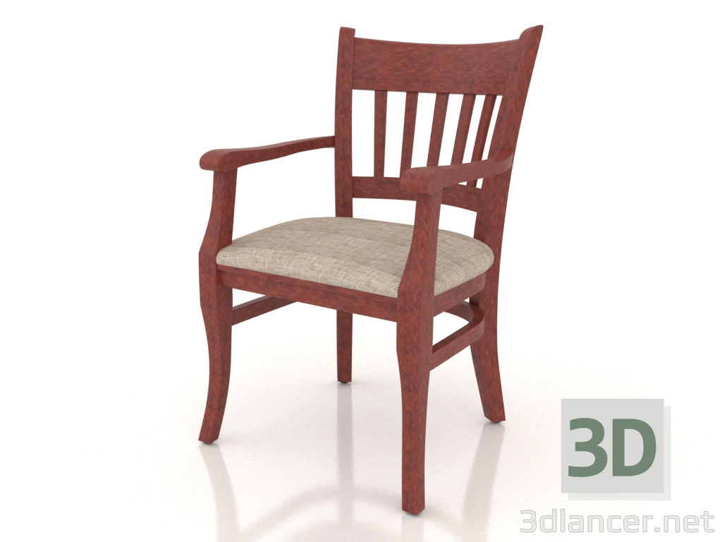 modello 3D Sedia (poltrona) Liverpool (Ciliegio) - anteprima