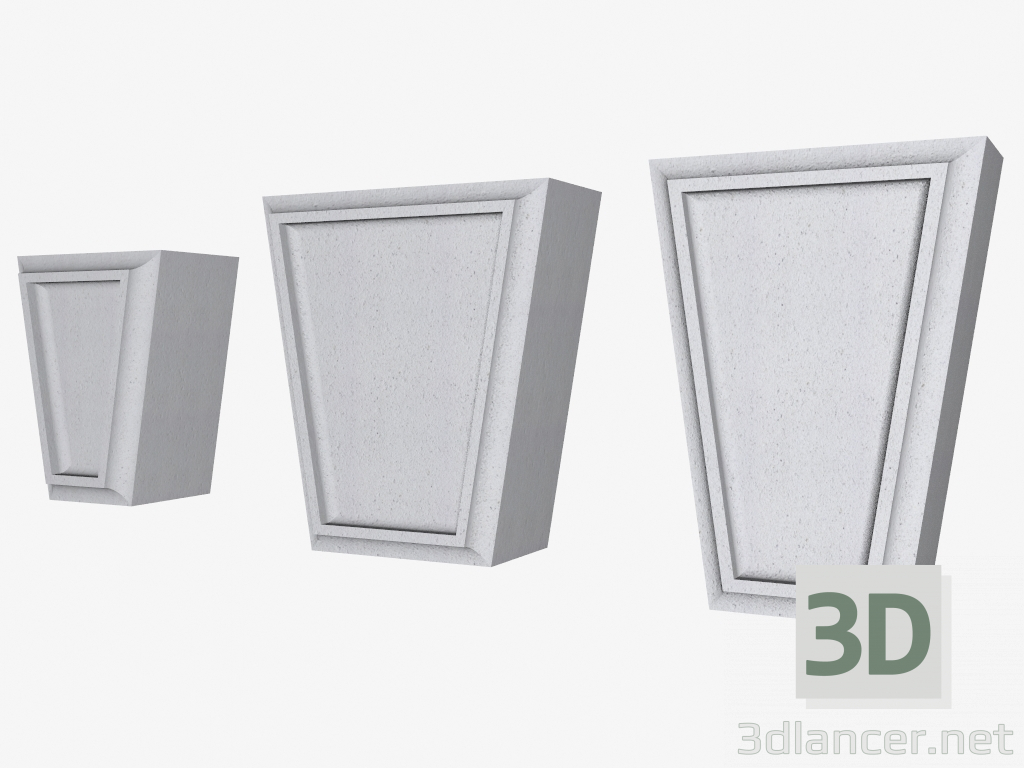 3D Modell Schlosssteine (FZ26ST, FZ35ST, FZ36ST) - Vorschau