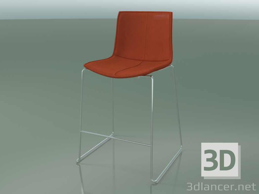 modello 3D Sedia da bar 0320 (su slitta, con rivestimento rimovibile, rivestimento 1) - anteprima