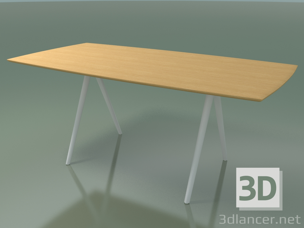 3D Modell Seifenförmiger Tisch 5419 (H 74 - 90x180 cm, Beine 180 °, furnierte L22 natürliche Eiche, V12) - Vorschau