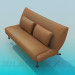 3D Modell Sofa mit Leder-Polsterung - Vorschau