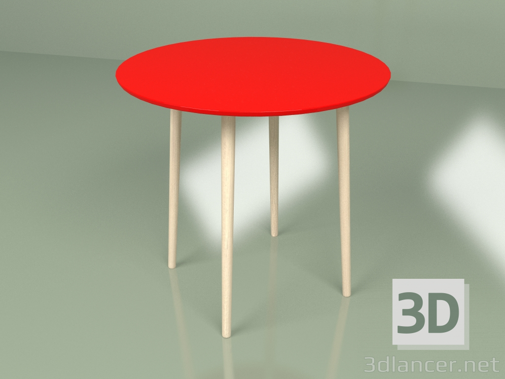 3d model Mesa central Sputnik 80 cm (rojo) - vista previa