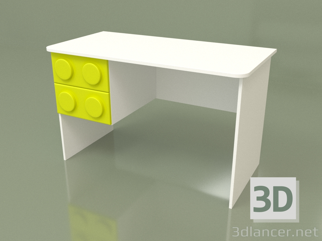 modello 3D Scrittoio sinistro (Lime) - anteprima