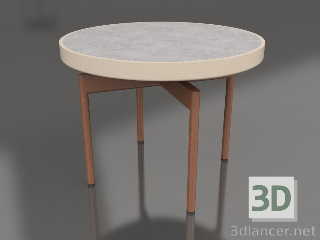 3D modeli Yuvarlak sehpa Ø60 (Kum, DEKTON Kreta) - önizleme