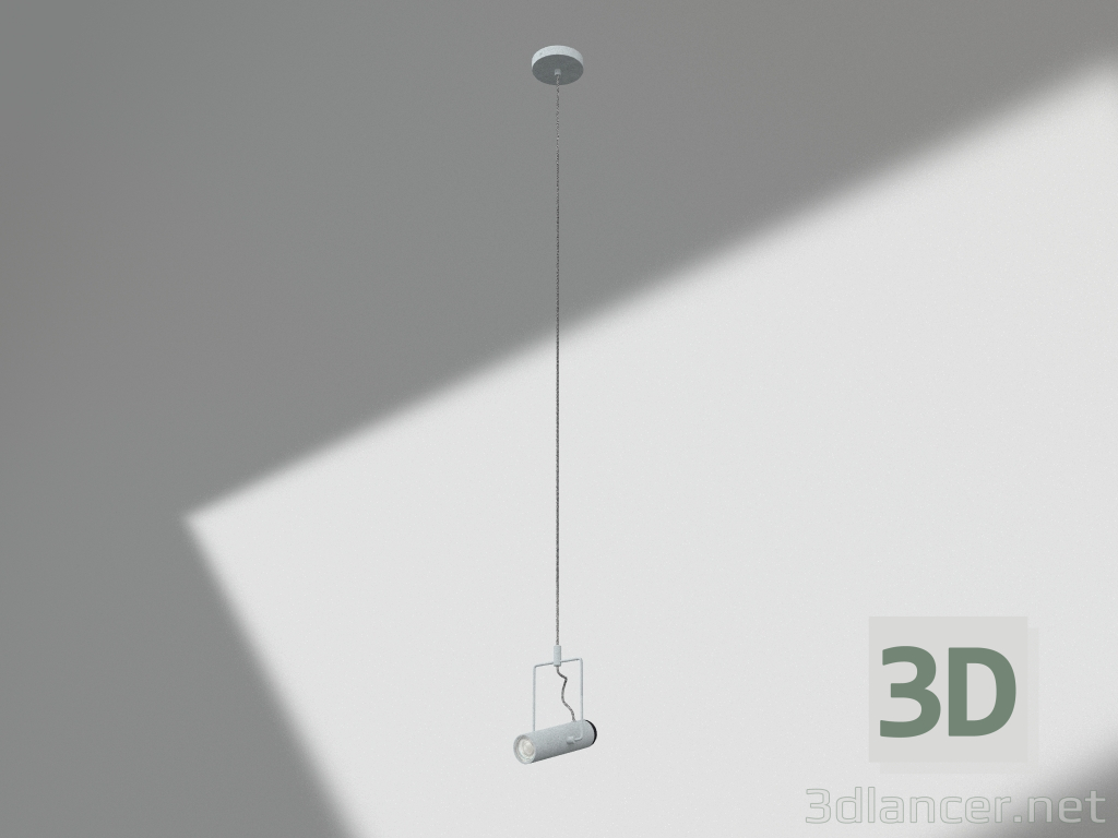 modello 3D Lampada a sospensione Marlon (Zincato) - anteprima