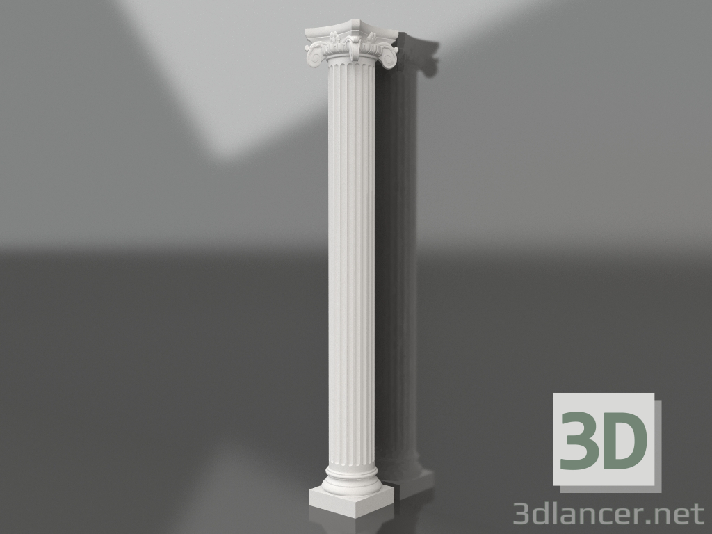 3d model Gypsum column KK 030 (D=250mm, H=2550mm) - preview