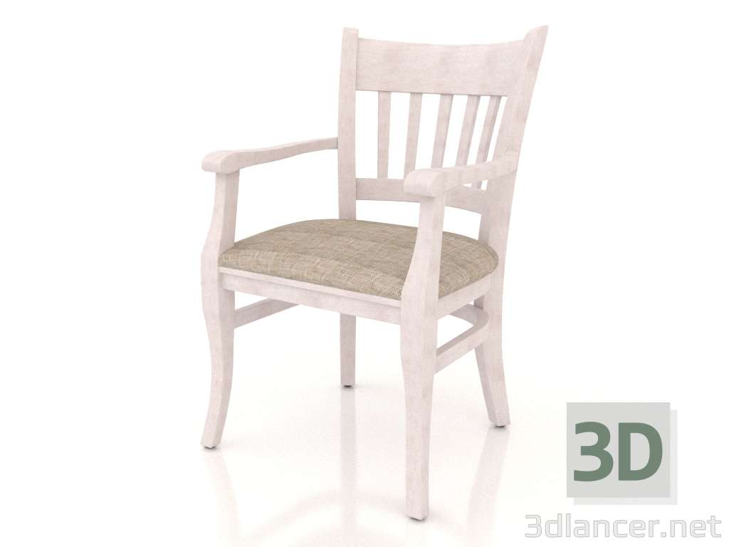 modèle 3D Chaise (fauteuil) Liverpool (hêtre blanchi) - preview