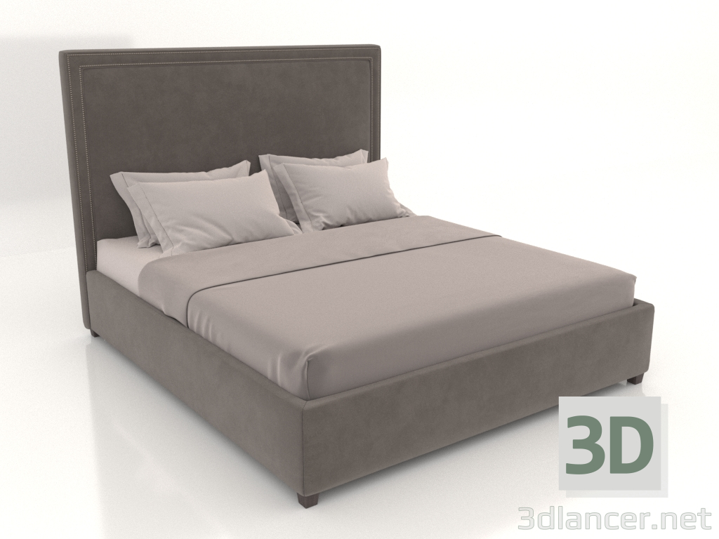 3D modeli Yumuşak çift kişilik yatak Hamilton - önizleme