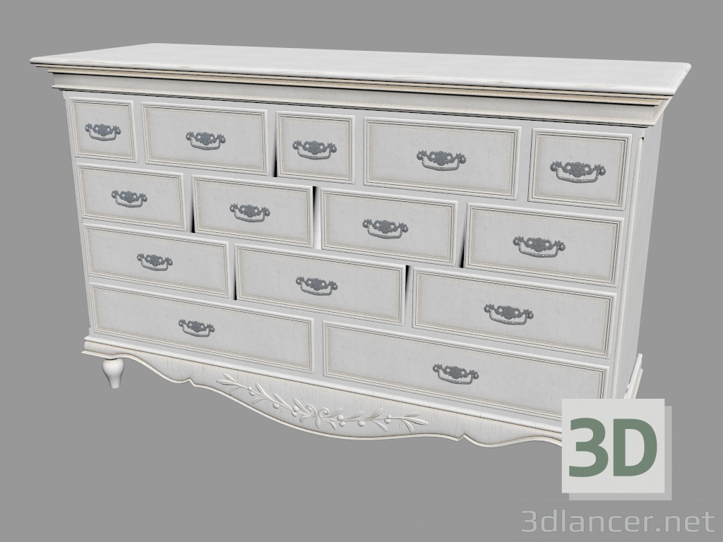 3d model Chest of 14 drawers (PPA5) - preview