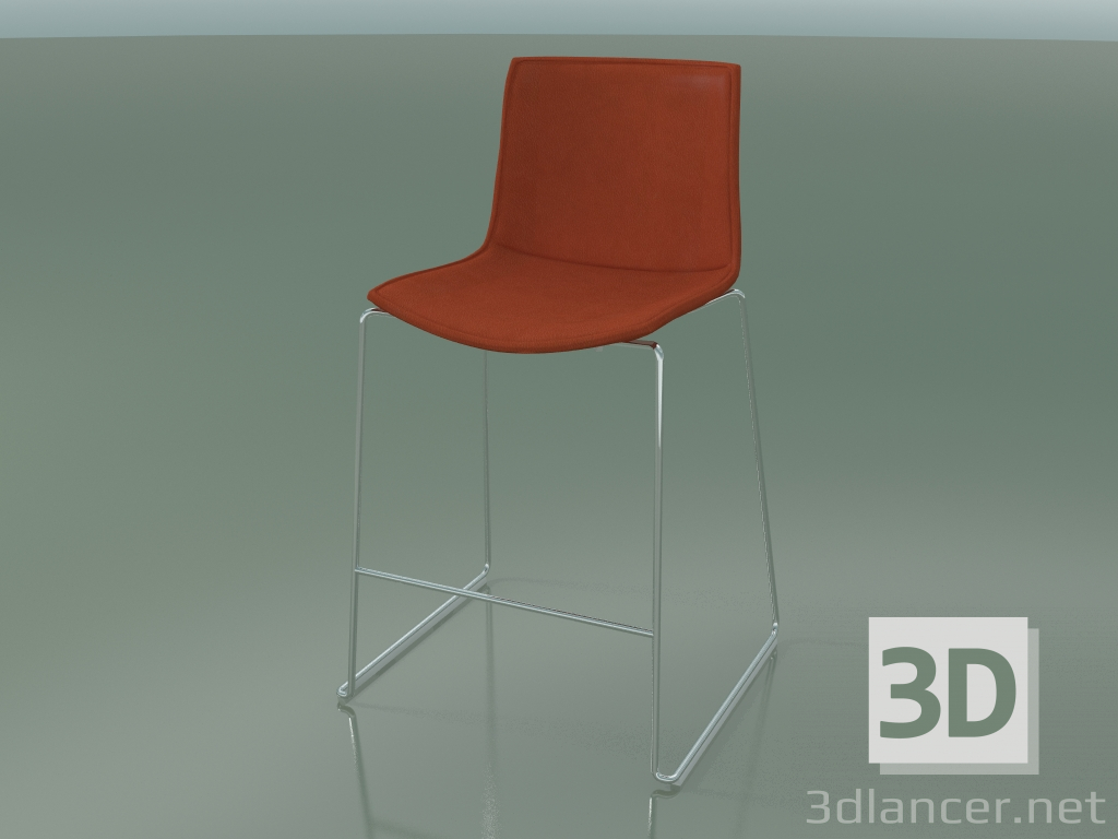 modello 3D Sedia da bar 0320 (su slitta, con rivestimento rimovibile, rivestimento 3) - anteprima