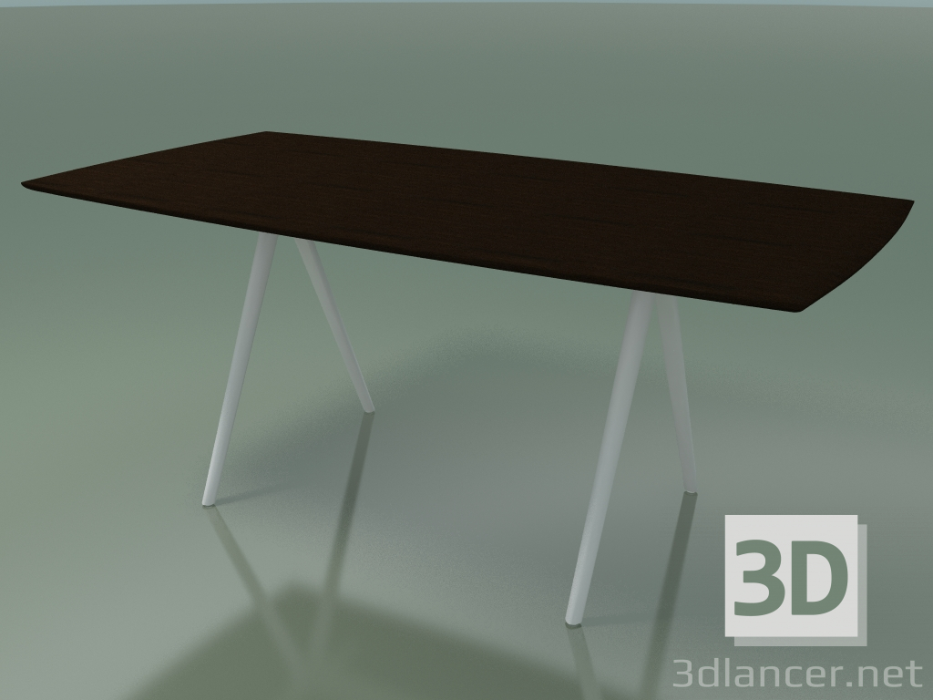 modèle 3D Table en forme de savon 5419 (H 74 - 90x180 cm, pieds 180 °, plaqué wengé L21, V12) - preview