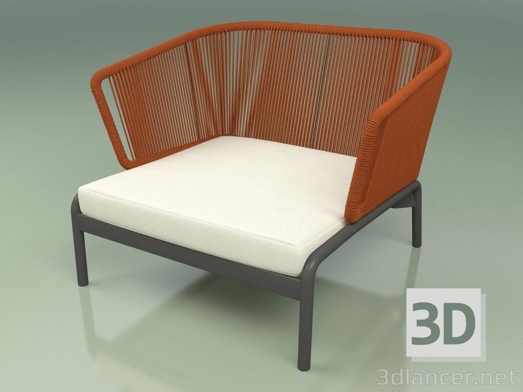 modèle 3D Canapé 001 (Cordon 7mm Orange) - preview