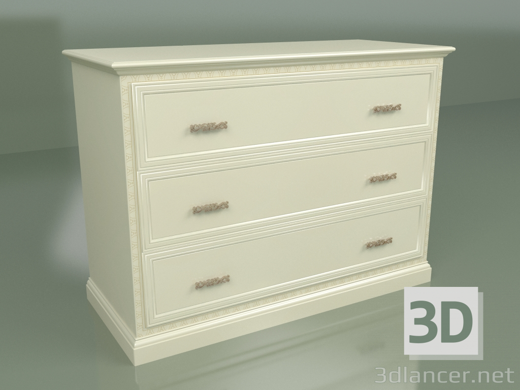 3D Modell Schrank 3 Schubladen VN 300 - Vorschau