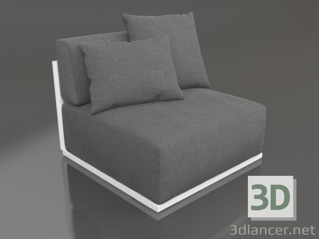 3D modeli Kanepe modülü 3. bölüm (Beyaz) - önizleme