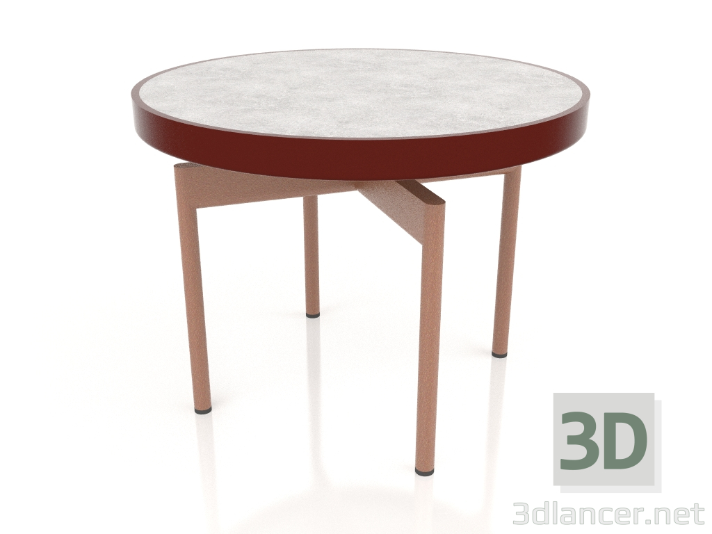 3d model Round coffee table Ø60 (Wine red, DEKTON Kreta) - preview