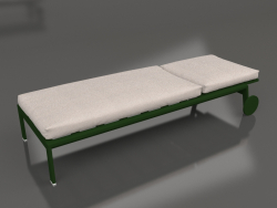 Chaise longue com rodas (verde garrafa)