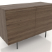 3d model Chest of drawers 5 METAL 1200x500x800 (lightened ash walnut) - preview