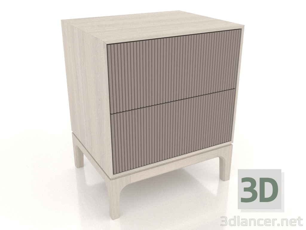 3D Modell FARGO Nachttisch 2 Schubladen mit gefrästen Fronten (Platin, gebleichte Eiche, Option 3) - Vorschau 3D Modell FARGO Nachttisch 2 Schubladen mit gefrästen Fronten (Platin, gebleichte Eiche, Option 3) - Vorschau