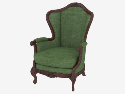 Fauteuil de style avec revêtement de velours