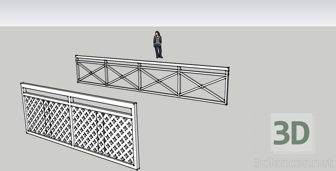 modèle 3D Barrière - preview