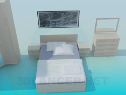 The furniture in the bedroom