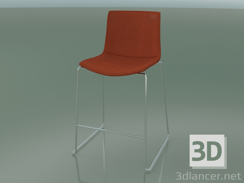 modello 3D Sedia da bar 0320 (su slitta, con rivestimento rimovibile, rivestimento 2) - anteprima